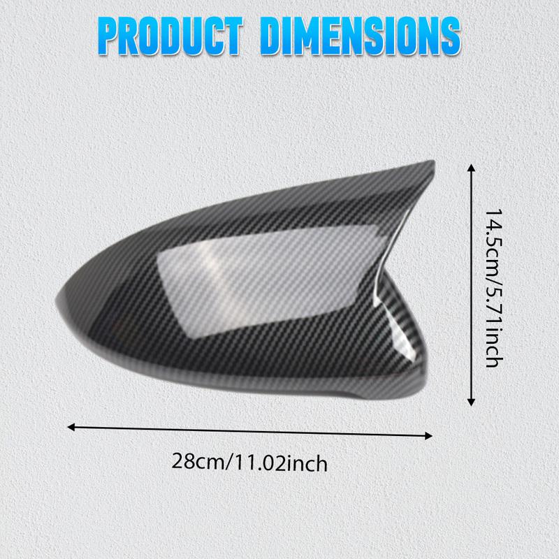 2Pcs Car Door Side Wing Rearview Mirror Cover Cap For VW Golf GTI Golf R E-Golf  2015 2016 2017 2018  Carbon Fiber Black