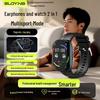 2-in-1 Smartwatch with Integrated Bluetooth Earbuds (CN Version)