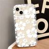 Big White Flower for iPhone17promax Mobile Phone Case Apple 14 Large Hole 12/13 New 15 All-inclusive