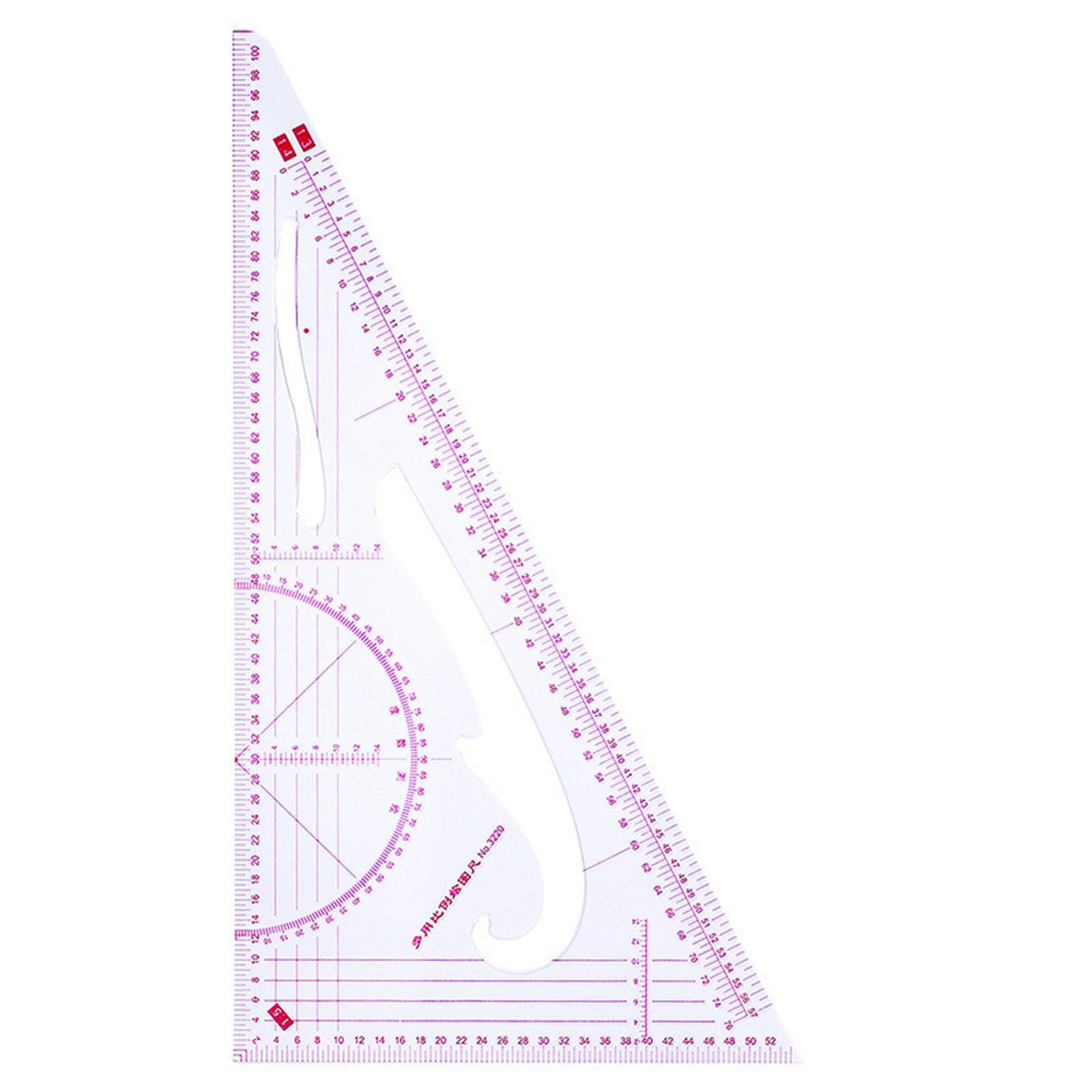 

Многофункциональная линейка для пэчворка, французская лекальная линейка, прозрачная шкала, шаблон для рисования кроя и пошива одежды, инструмент для начинающих дизайнеров 3220