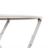 Outdoor Folding Bistro Table Beige Ø 50 X 71 Cm Powder Coated Steel