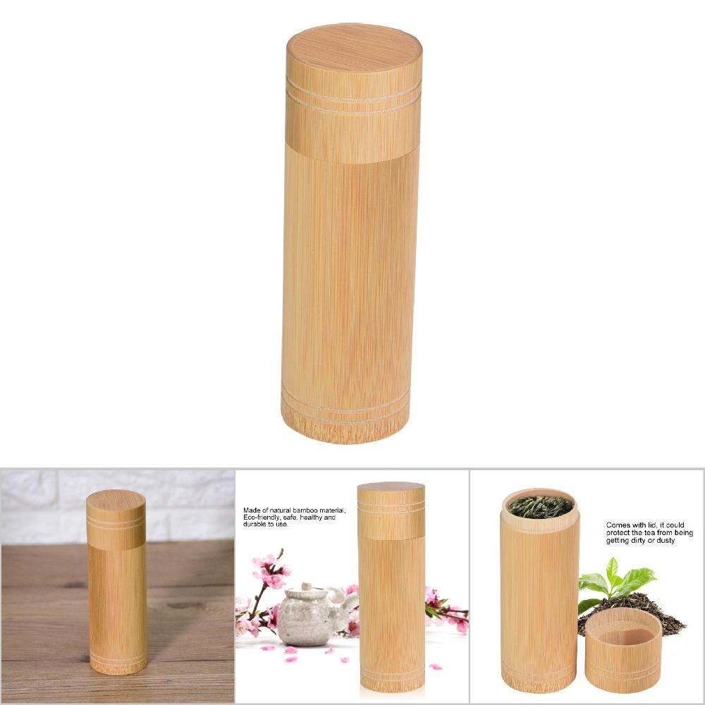 Wood Portable Tea Canister Sealed Tube Design Sealed Tea Container Box Tea Storage Jar  Travel Use