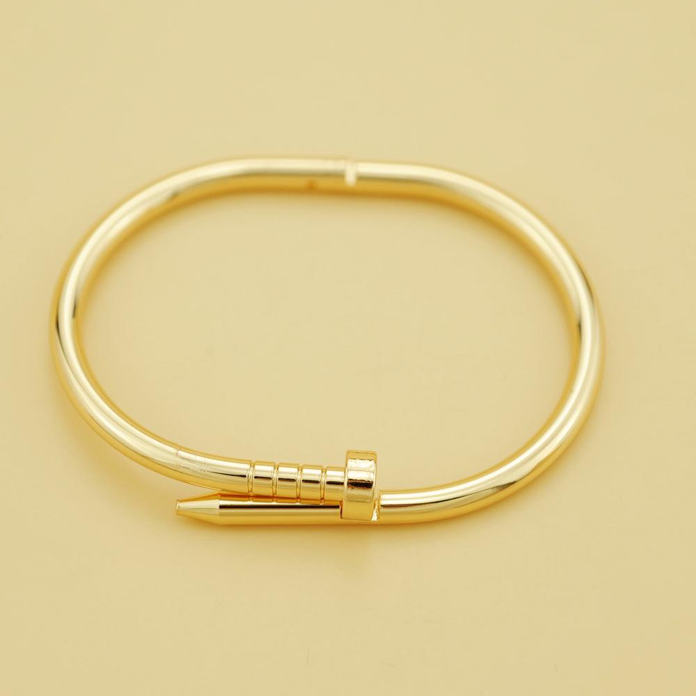European Copper Nail Bracelet - Adjustable, Personalized, Unisex, Light Luxury Design