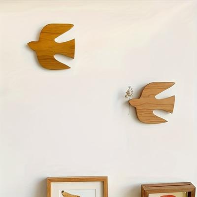 Yousheng Wood Flying Birds Wall Decor Vintage Wooden Wall Hanging Pigeon Sculpture for Nursery Living Room Bedroom Farmhouse Wall Decor