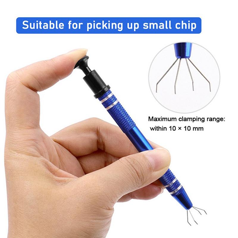 Ic Extractor Anti-Skid Chip Pickup Suck Pen Bga Electronic Component Puller Tool Motherboard Circurt Extractor With Four Claw