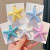Y2K Blue Starfish Hairpin Summer Beach Vacation Hair Clip  Sweet Bangs Clip Girls Women Hair Accessories