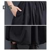 Women Maxi Skirt High Waist A Line Long Skirt Solid Color Pockets Design Female Thick Warm Elastic A Line Puff Skirt