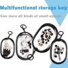 Portable Mini Clear Zipper Storage Bag Keychain Cartoon Doll  Mystery Box Organizer for Earphones Chargers for Christmas