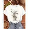 Fashion Women Cute Animals Print T Shirt Funny Casual O-neck Short Sleeves T-shirt Summer Female Tee Shirt