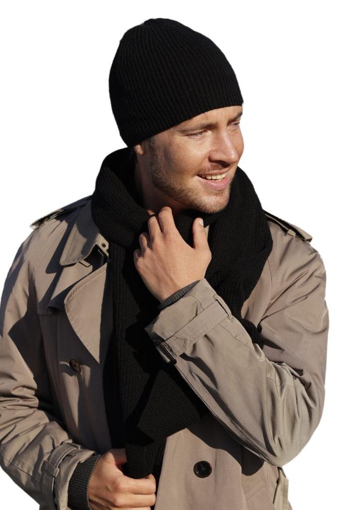 Franko Men' Wool Cap - Black, Striped | Kameo