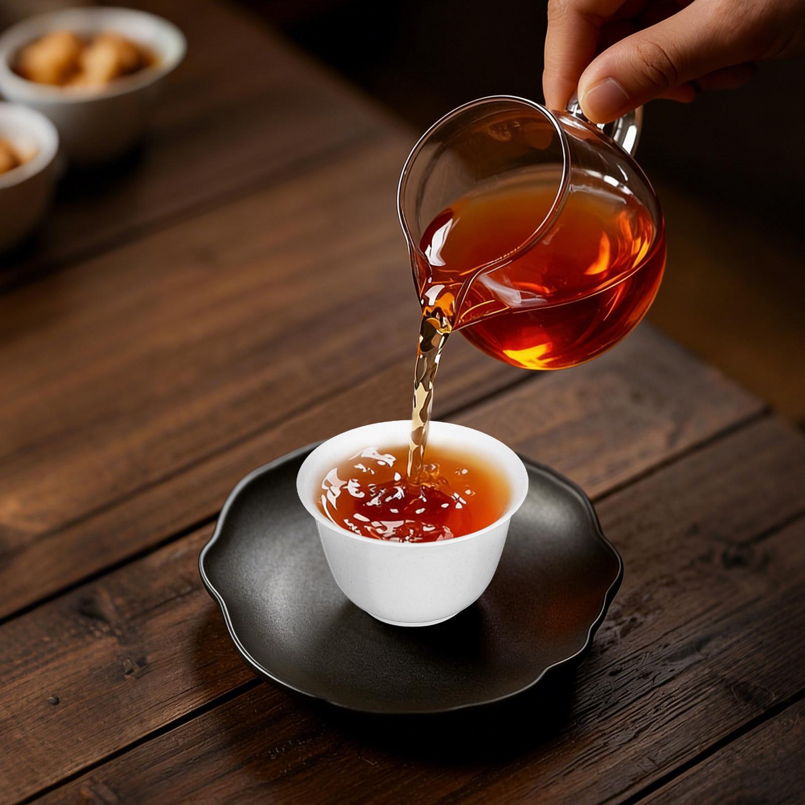 

48Pcs Chinese Traditional Teacup Set Thickened Tea Bowl for Sampling Different Teas 60Ml Elegant Retro Tea Serving Bowl Reusable other