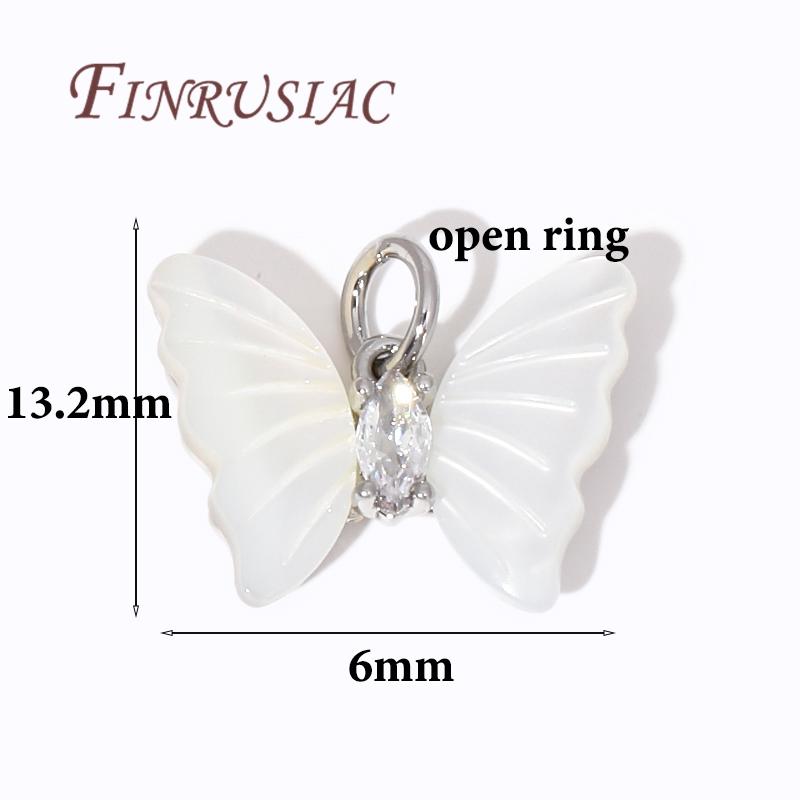 18K Gold Plated Charms For Jewelry Findings,Inlaid Crystal Butterfly Pendants For Necklace Making DIY Earrings Accessories