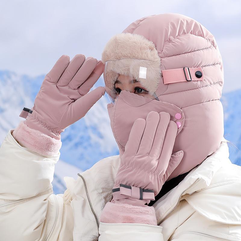 Lei Feng hat women's winter thickened warm ear protection cold northeast cotton hat outdoor ski hat men's cold cycling hat