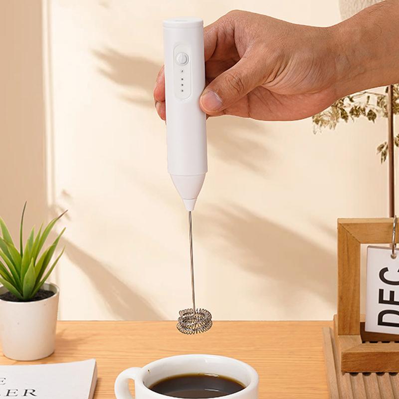 Mini USB Rechargeable Milk Frother 3 Speeds Electric Foam Maker Coffee Whisk Mixer Handle Blender Egg Beater Kitchen Appliance