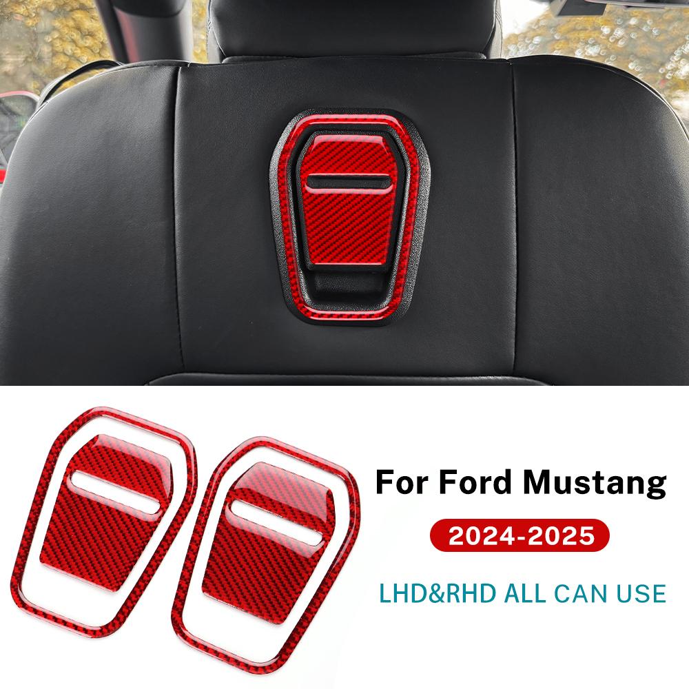 

Real Soft Carbon Fiber Sticker For Ford Mustang GT Dark Horse EcoBoost 2025 2025 LHD RHD Car Seat Handle Decor Interior Trim