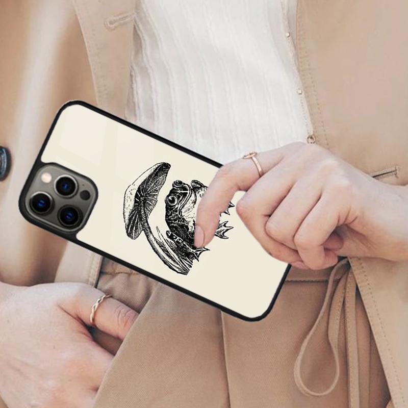 Cottagecore Magic Mushroom Frog Moon Magnetic Phone Case For APPLE iPhone 17 Air 16 14 13 12 Pro Max 15 Plus MagSafe Cover