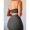Sexy Strapless and Hip Hugging Skirt Set Sexy Tube Top Bodycon Dress Suit