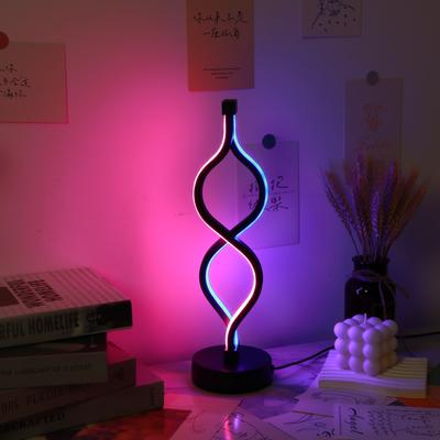 1PC Kreative Twist Form Lila USB Schreibtisch Lampe Dekoration