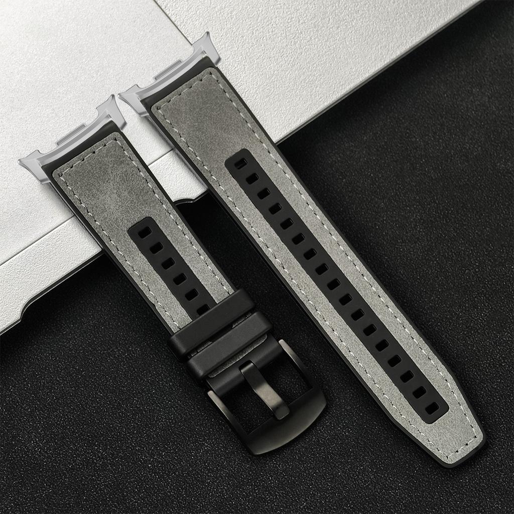 Bracelet en Cuir Silicone Pour Samsung Galaxy Watch 8/8 Classic 40mm 44mm 46mm Bracelet de Sport Pour Galaxy Watch Ultra 2025 47mm