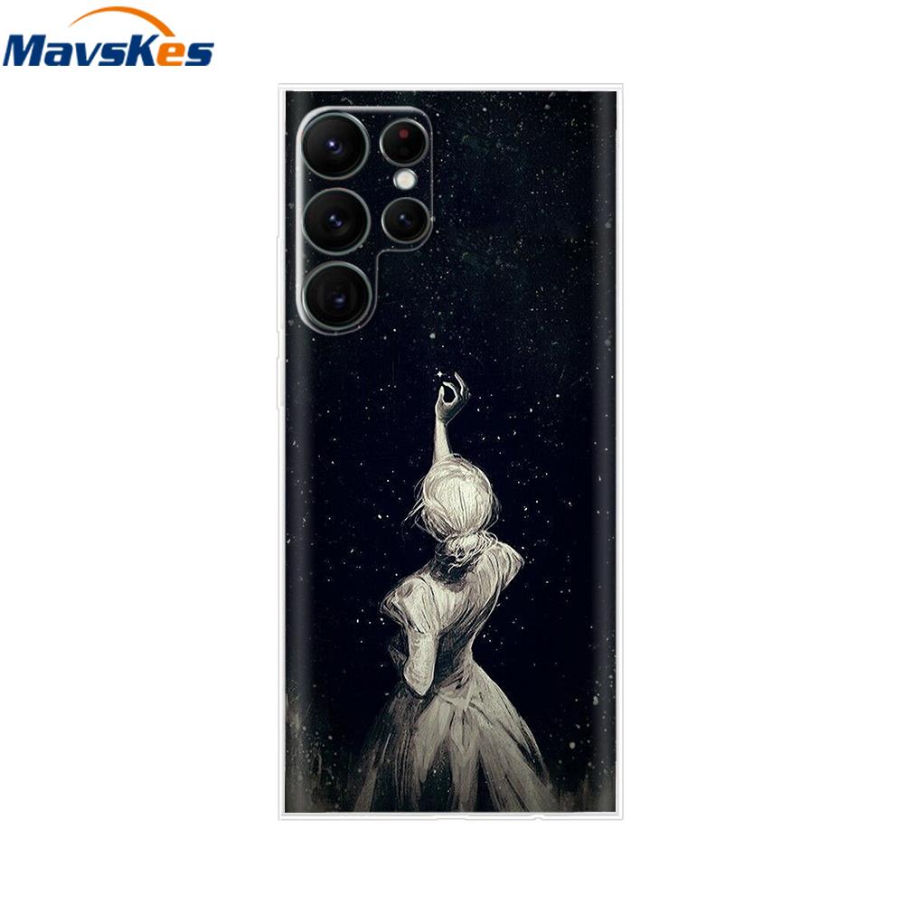 For Samsung Galaxy S22 Case S22 Ultra Transparent TPU Soft Silicon Cover For Samsung S22 Plus GalaxyS22+ Back Cases Phone Bumper
