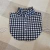 Plaid Women Shirt False Collars White  Removable Lapel Collars For Women Fake Collar Women Detachable Collars Nep Kraagie