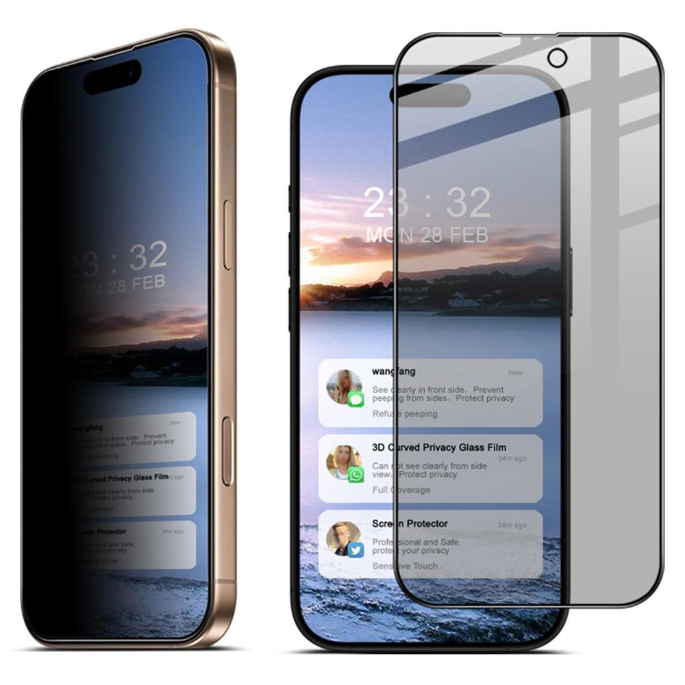 

IMAK Для iPhone 16 Pro Захисне скло з загартованого скла з захистом від підглядання Повне покриття Type A