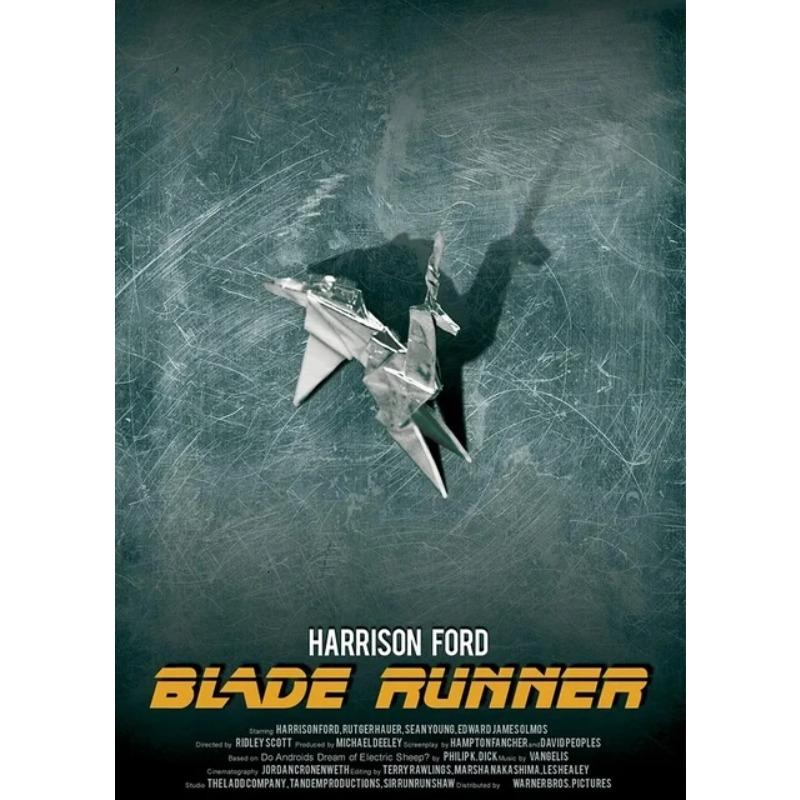 Filme Retrô Blade Runner(1982) Pôster de Filme Clássico de Ficção Científica Pintura em Tela Arte de Parede Fotos Vintage Decoração de Casa Clube Cinema Presente