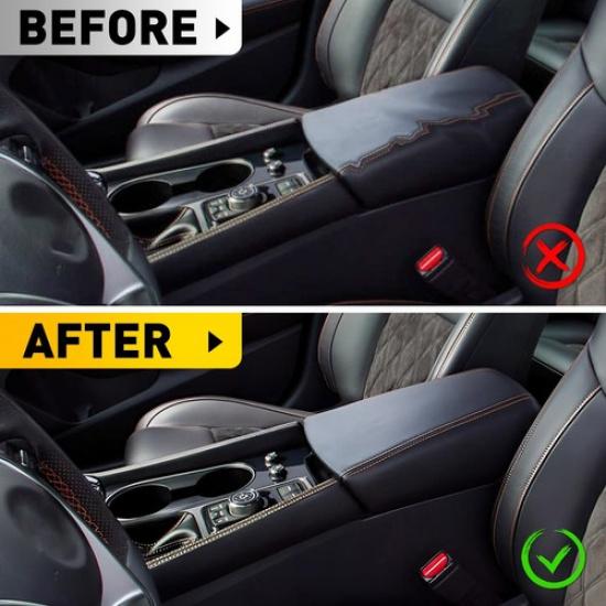 FOR Nissan Maxima 2016- Gray Leather Center Console Lid Armrest Cover EXV