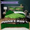 Steve'S Minecraft Survival Adventure Bedding 1 Duvet Cover 2 Pillowcase Without Core Without Core Soft And Comfortable Bedding Set