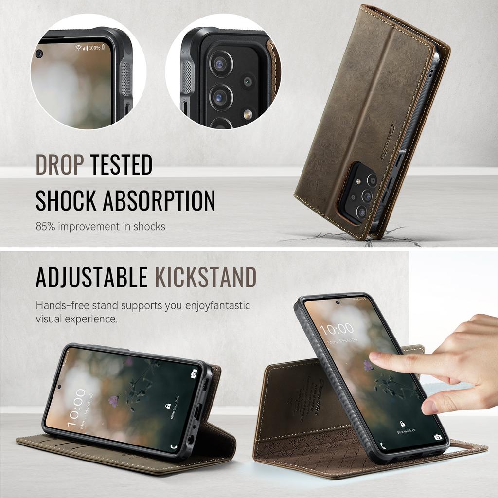 For Samsung Galaxy A52s 5G/Galaxy A52 5G Magnetic Case RFID Blocking Detachable Wallet Leather Phone Cover