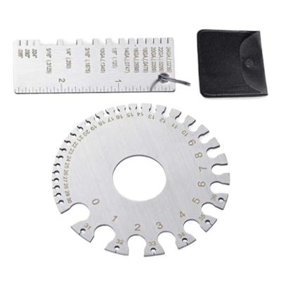 Wire Gauge Tool Double-Sided Scale Steel Gauge Measuring Tool High Strength Portable Ruler For Fabrication Metalworking