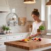 2 Pack Wall Mounted Pot Lid Rack, No Drilling Multifunctional Kitchen Storage for, Cutting Boards and Draining