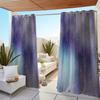 1 Pc Outdoor Waterproof Oil-proof Curtains,Modern Sunshade Curtain Aurora Natural Scenery Sky Star Print CurtainFor Living Room