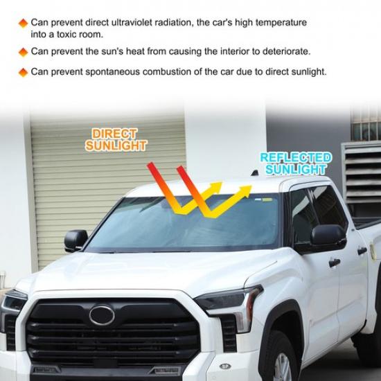 Black Car Sun Shade Windshield Window Cover For Toyota Tundra/Sequoia +