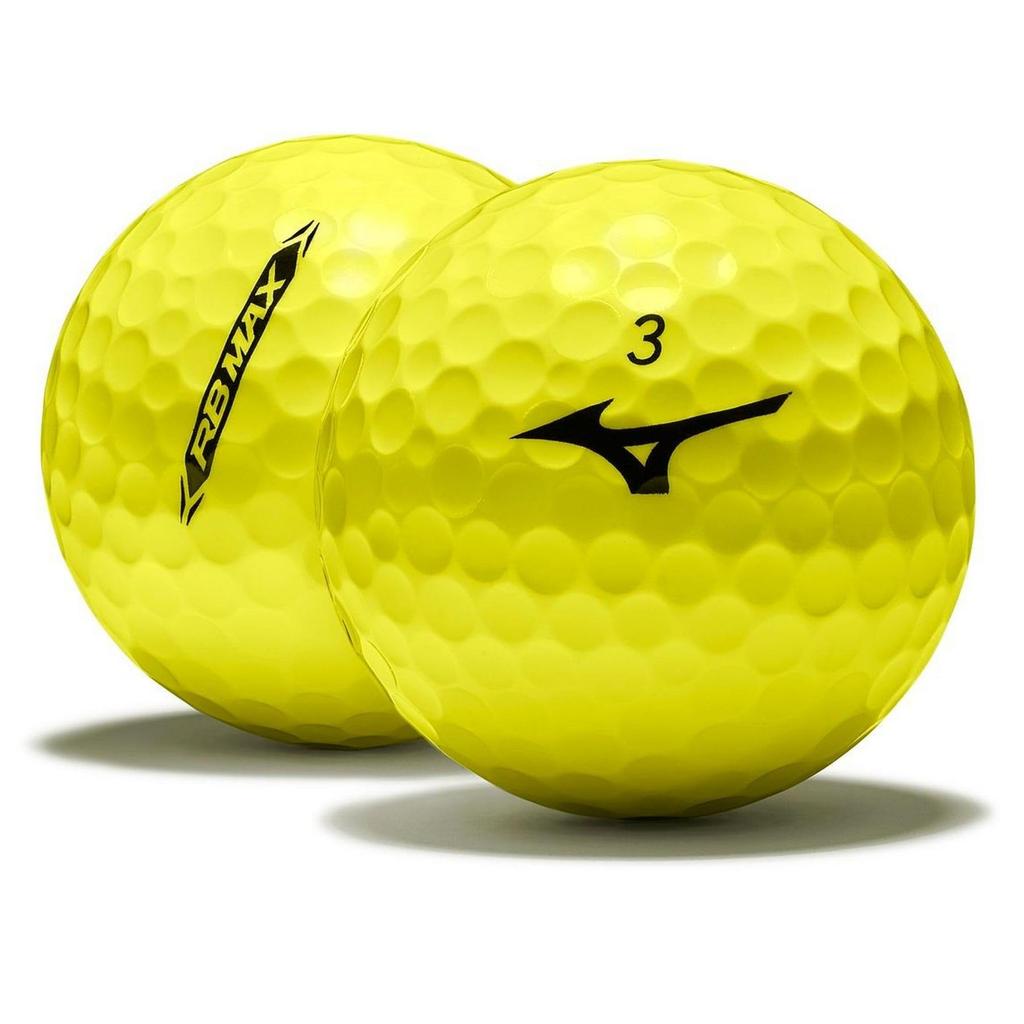 MIZUNO RB MAX Yellow Golf 1 Dozen Distance Suitable for All Head Axial Flow 5NJBT733 Balls, (12 Balls), Type, Speeds, Ultra-Soft Feel, 3-Piece