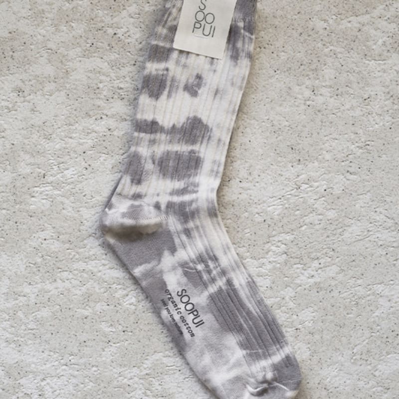 SOOPUI Plants Tie-dye Socks In Gray