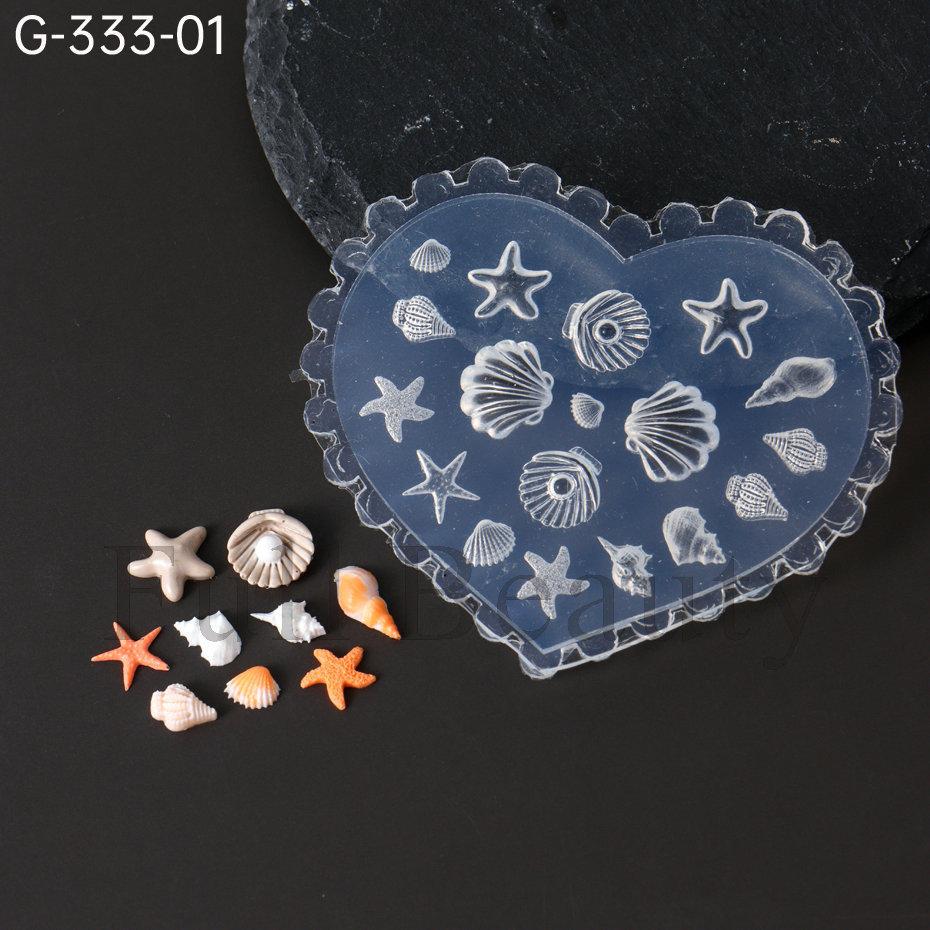 Nail Art Silicone Mold, Mushroom Tulip Peach Blossom Flower Leaf Mango Three-Dimensional Engraving Mold