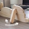 Yousheng Wooden Cat Shape Photo Frame, Rustic Pet Photo Display Frame with Rotatable Tail, Home Office Decorative Picture Holder for 2-inch
