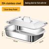 316 Stainless Steel Rectangular Baking and Serving Tray - Suitable for Oven, Induction, or Commercial Use