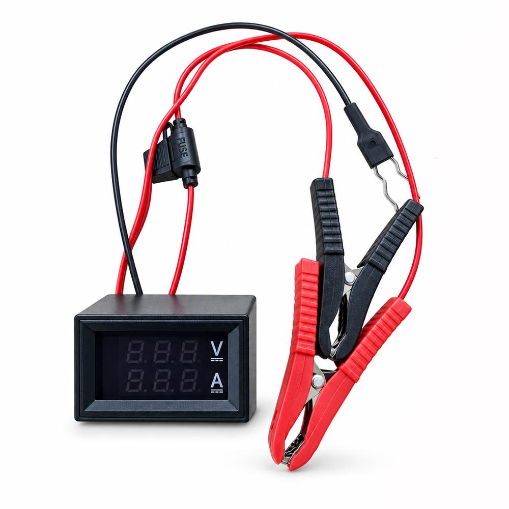Parasitic Drain Tester No Disconnect,12V/24V Car Battery Leakage Detector with Dual Display Voltage Current 10A Fuse