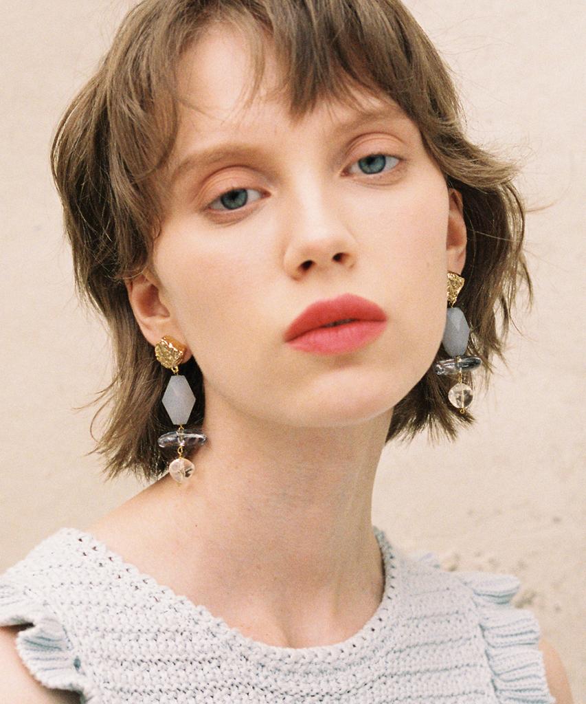 Elyona Ocean Rock & Beads Drop Earrings