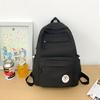 Large Capacity School Bag Women's Solid Color Backpack Lightweight Student Backpack Sports Travel Bag