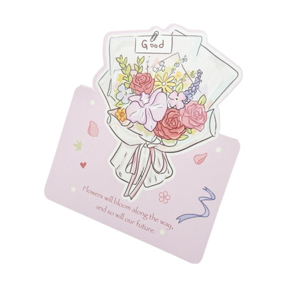 Romantic 3D Greeting Card Rose Pop Up Love Blessing Card with Envelope Valentine's Day Card Wife Girlfriend Gift