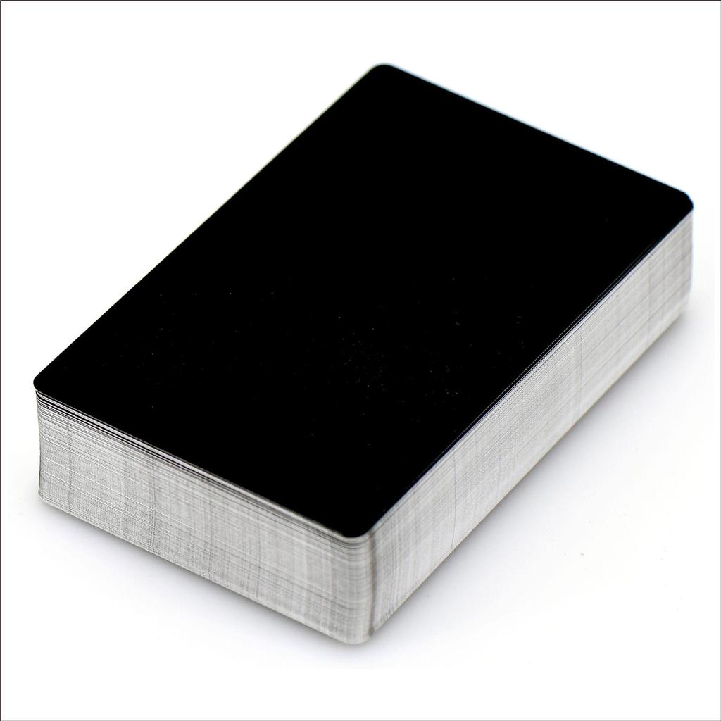 50-Piece Set of 0.45mm Thick Multi-Color Aluminum Business Card Sheets for Laser Engraving