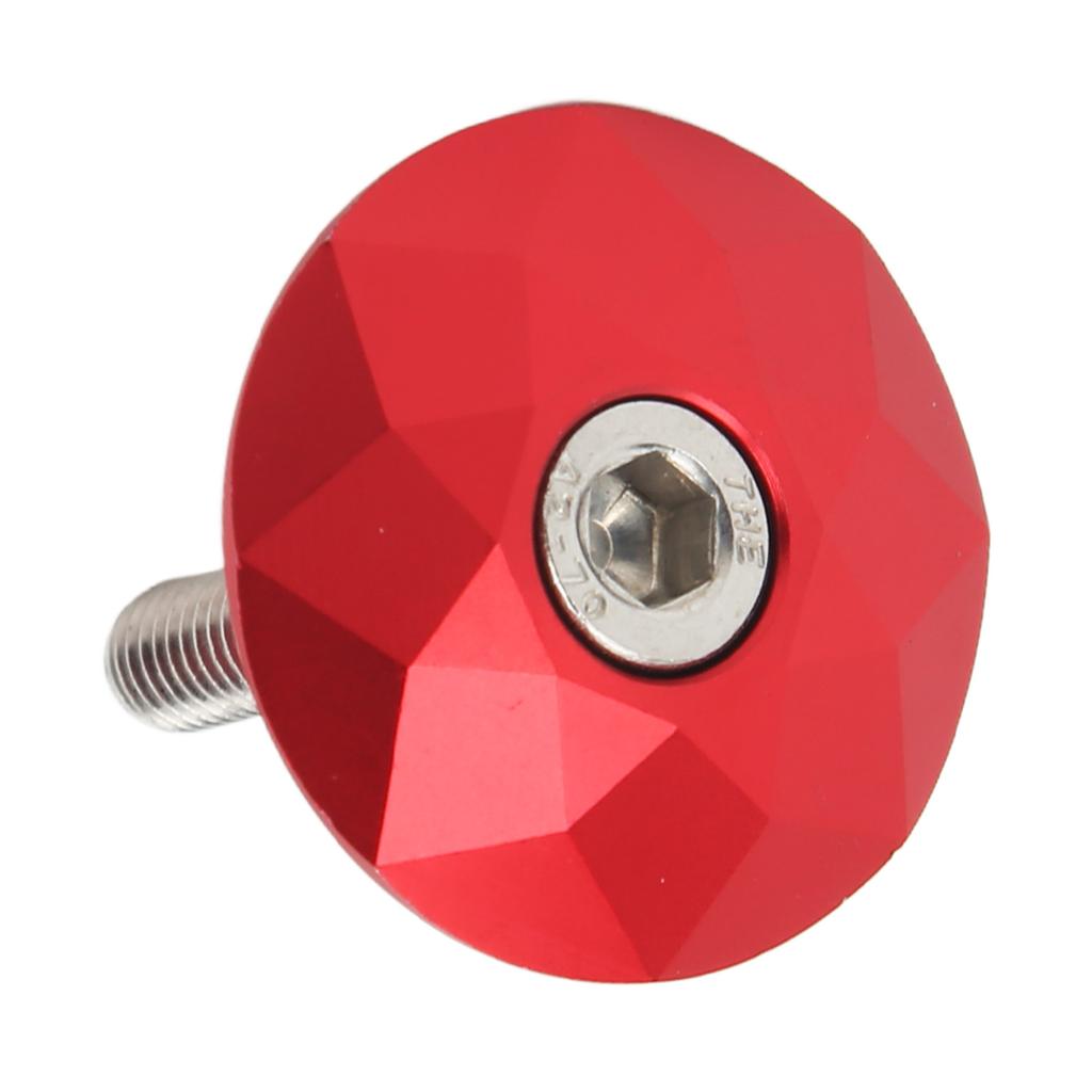 CANSUCC Aluminum Alloy Bike Stem Top Cover Pressure Resistant Bike Headset Top Cover with Screw for Cycling Red