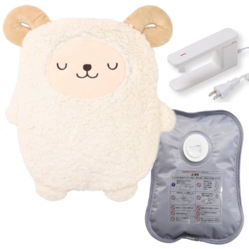 Seathestars Rechargeable Heat Storage Hot Water Bottle [Quick Charging In 15 Minutes/Long 6-Hour Heat Retention] Plush Animal Design Reusable Eco-Frie