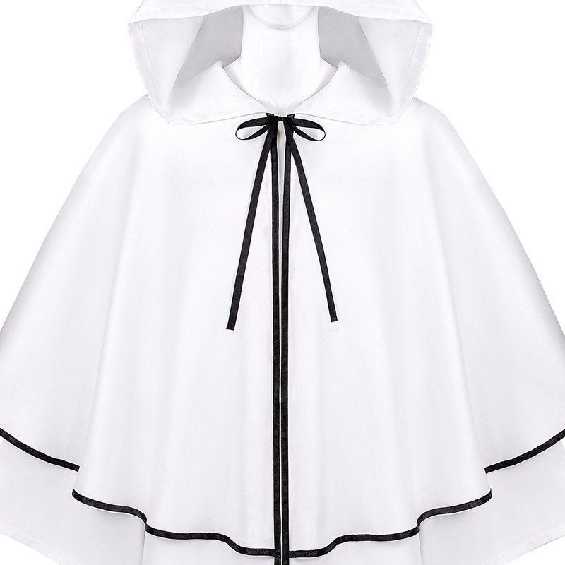 Medieval Hooded Big Cloak Long Sleeves Cloak Halloween Performance Costume Robe Wizard Death Cos Clothing.