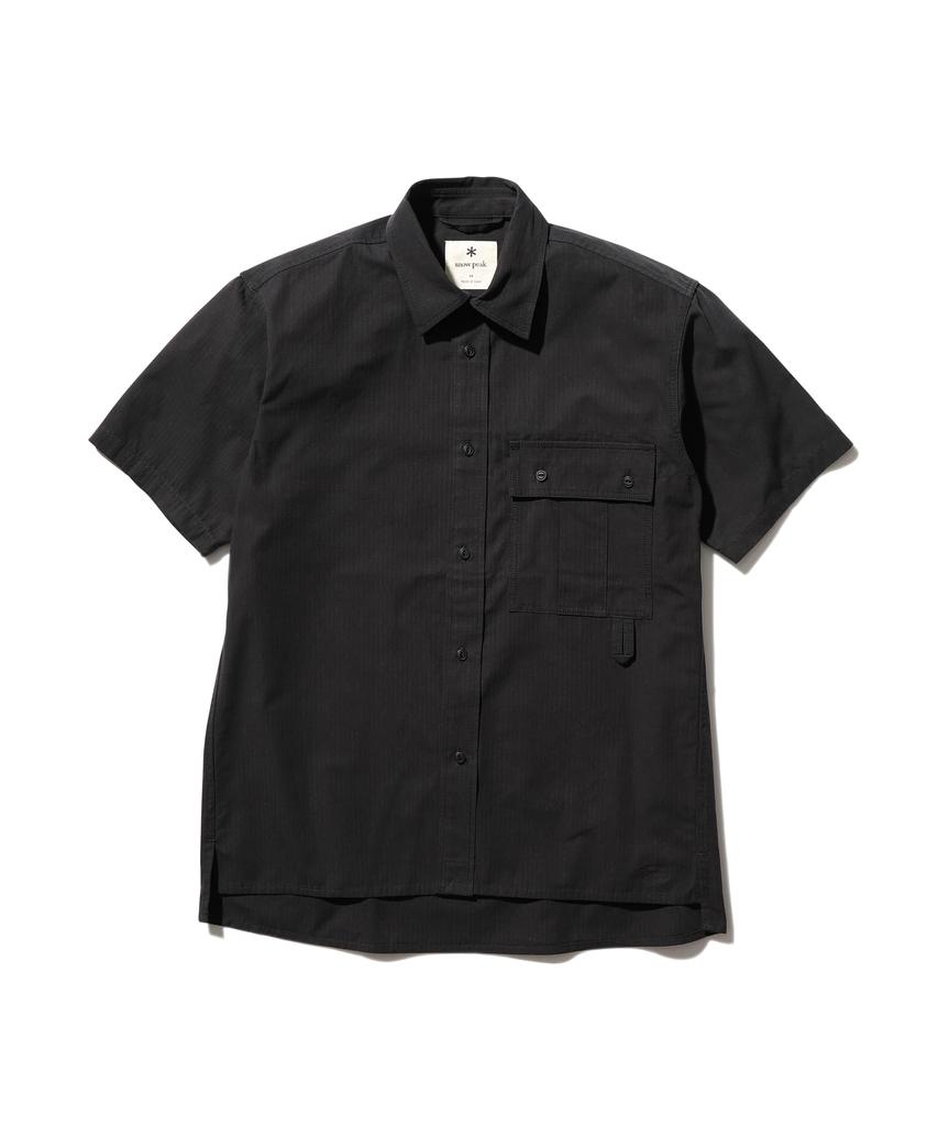 Outdoor Shirt TAKIBI Light Ripstop Shirt Black [Snow Peak] S/S
