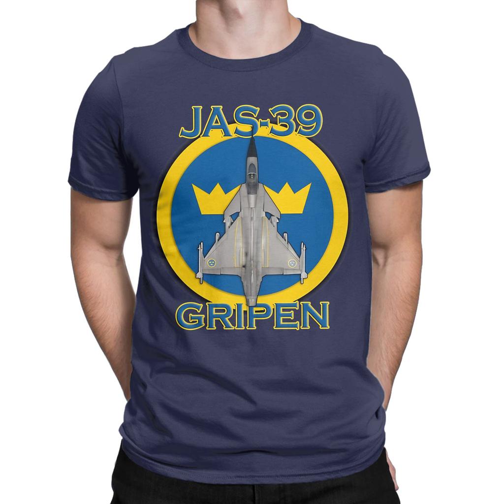 Jas 39 Gripen Swedish Air Force Funny 100 Cotton Tshirt Gripen Fighter Tees Tops For Unisex