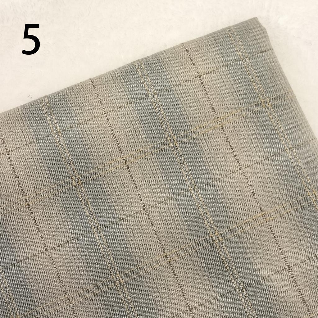 Bargain price yarn-dyed first dye woven cotton plaid brocade patchwork quilt craft fabric cloth DIY stitch sew doll clothes